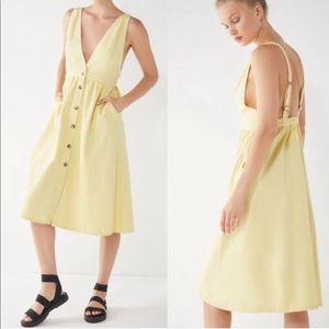 Urban Outfitters Danny Plunging Button Front Dress